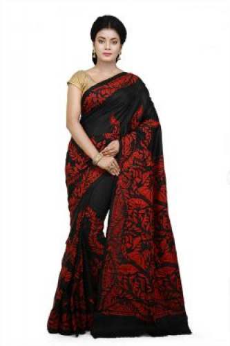 Designer Kantha Stitch Saree
