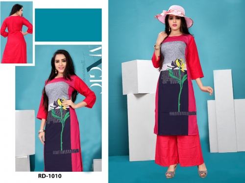 Reyon kurti Digital print 1 by krishna creation