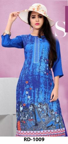 Reyon kurti Digital print0