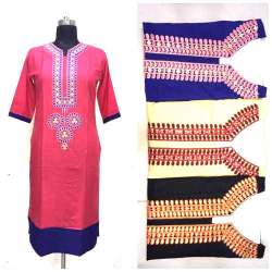 Rayon Embroidery Kurtis