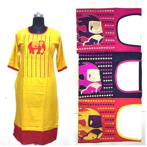 Rayon Plain Kurti by Rahul Prints