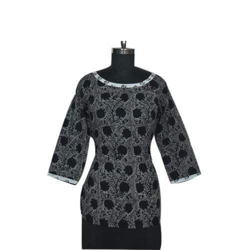 Designer Printed  Black Ladies Kurta  by Avorons collection