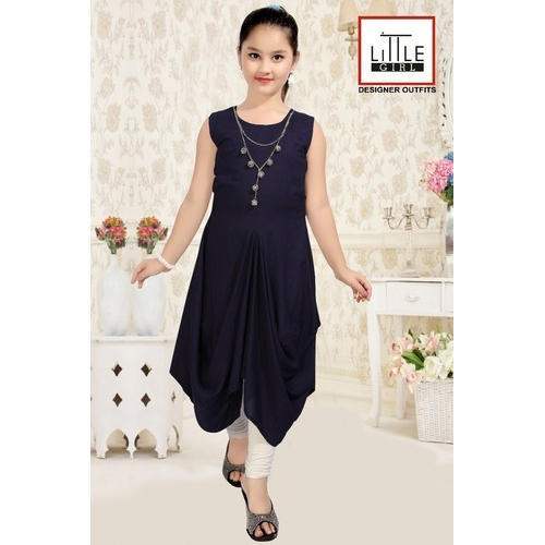 plain black kurti