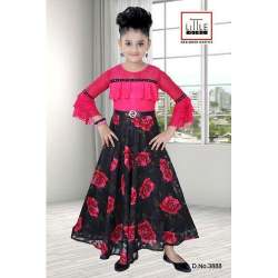 round neck long gown