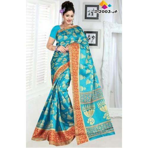 Fancy Printed silk saree by Uday Tex