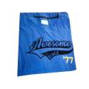 Men Blue Round Neck T-Shirt