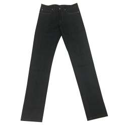 Mens Black Plain Denim Jeans