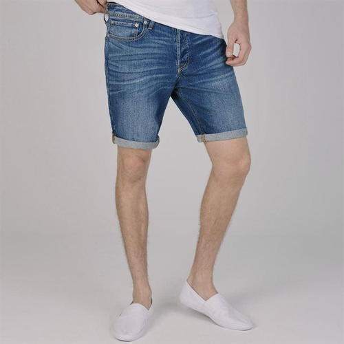 Mens Blue Denim Shorts by The Splice Hub
