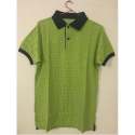 Mens Green Dotted Polo Neck T-Shirt