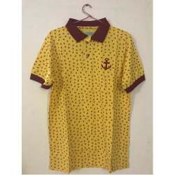 Mens Printed Polo Neck T-Shirt