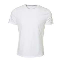 Mens White Round Neck T-Shirt