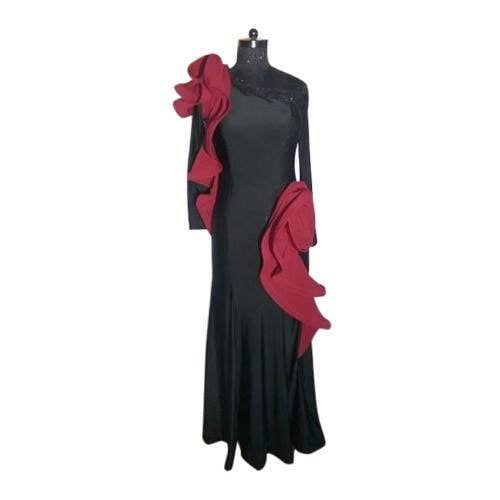 Ladies Black and Red Gown Dress by Peerless Rage