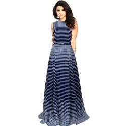 Ladies Designer Striped Gown