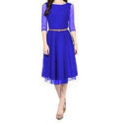 round neck one piece dresses