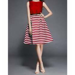 stripped one piece dresses