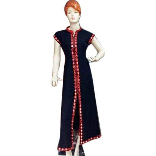 Ladies Designer hand embroidered black Kurti by Kiba Creations