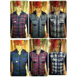 Men Cotton Checks Shirt