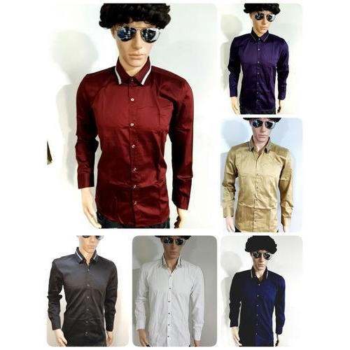 Men Cotton Plain Shirt