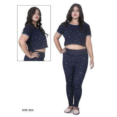 Denim  Lycra 2 Piece Set