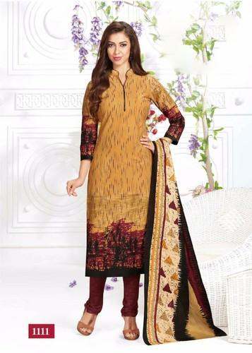 Printed cotton churidar dress Material 