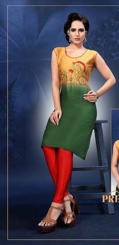 Regular wear rayon printed Kurti  by LJ Marketing