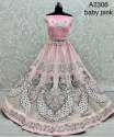 Baby Pink Georgette Peacock Pattern Lehenga Choli