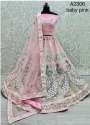 Baby Pink Georgette Peacock Pattern Lehenga Choli thumb 4