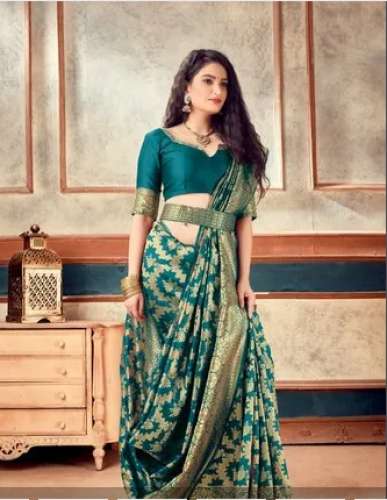 Banarasi Heavy Border Tussar Soft Silk Saree