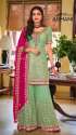 Kurti With Party Wear Georgette Palazzo Set  thumb 1