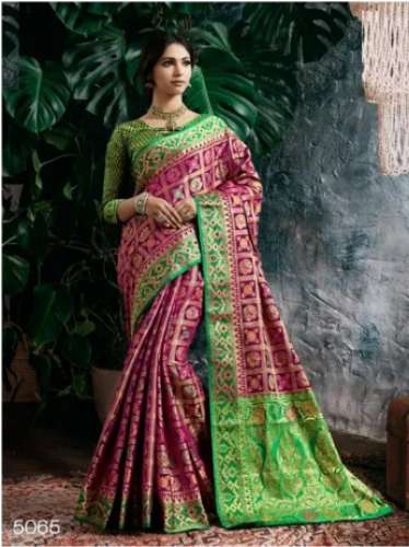 Multi color  Rich Look Patola Wedding Wear Silk  by Fab Zone