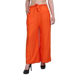 Rayon Belt Plate Palazzo Pant