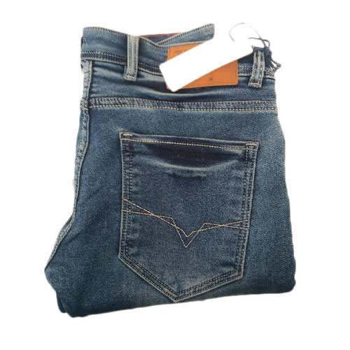 Mens Blue Comfort Fit Jeans