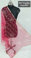 Fancy Net Cutwork Duppatta by Ronak Fashion