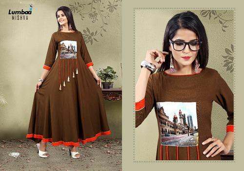 Designer Long Party wear kurti by Ansh Creation