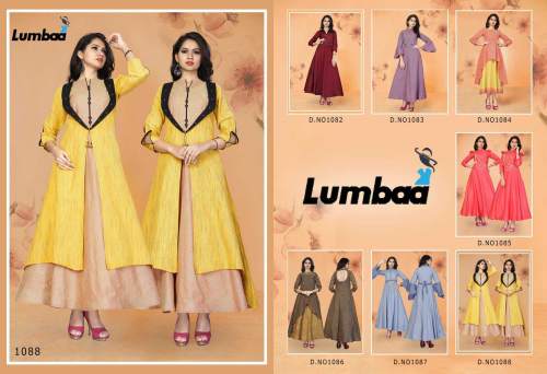 Lumbaa Party Wear Cotton Gown Kurtis by Ansh Creation