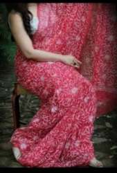 Party wear Pink Chikan Saree 