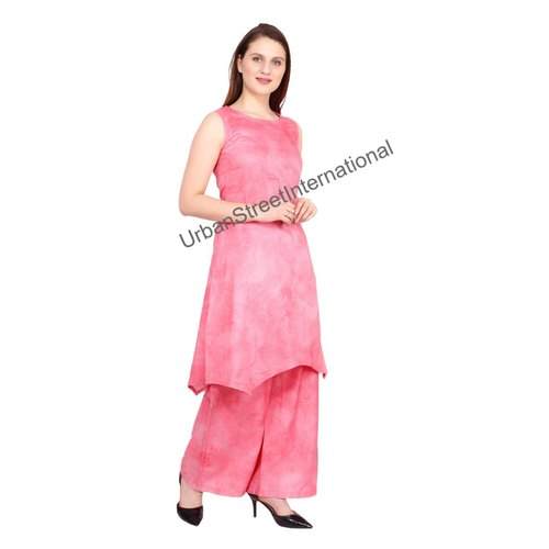 plain Cotton kurti with Palazzo by Jenifry