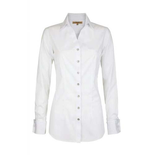 Plain white Collar Neck Girls Shirt  by The Originals