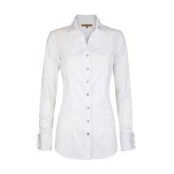 Plain white Collar Neck Girls Shirt 