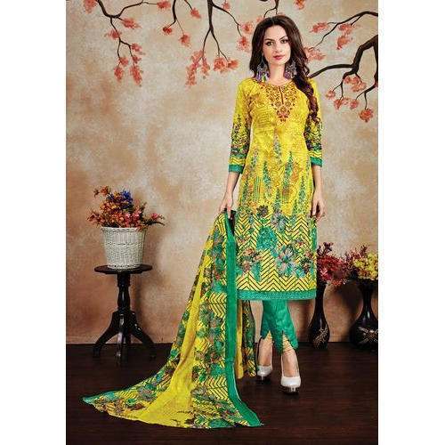 Printed chudidar suit