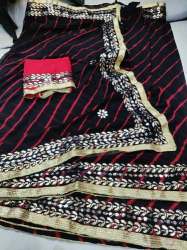 Designer Leheriya Saree With Fancy Border