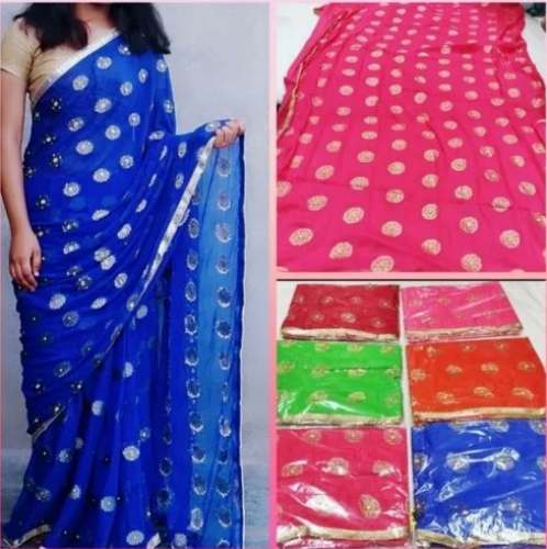 Fancy Party Wear Chiffon Saree For Women