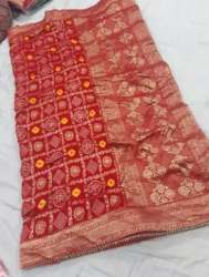 Pure Bandhani Dola Silk Saree For Women