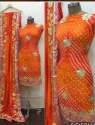 Rajasthani Style Bandhej Gota Patti suit Material  thumb 1