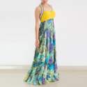 Multi Colored Chiffon Printed Gown thumb 1