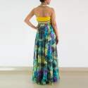 Multi Colored Chiffon Printed Gown thumb 2
