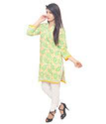 Green Printed Kurti