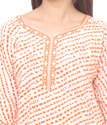 Orange Printed Kurti thumb 3