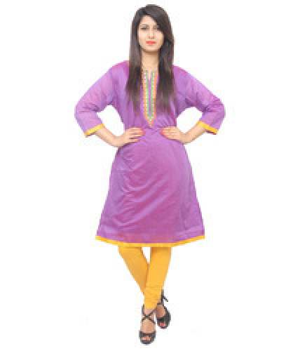 Purple Cotton Kurti