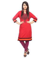 Red Cotton Kurti